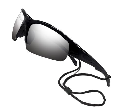 F9 Bifocal Sports Sunglasses Reading Glasses Men Women Reader Wrap Mirror Fishing Driving Black Silver (Get 2 Pairs)3