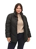 Kurze Stepp-Winterjacke Zizzi Damen Große Größen Winterjacke Reißverschluss Puffer Kurz Größe 42 bis 60 42-44 Black