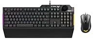 ASUS TUF Gaming Keyboard Mouse Combo - TUF K1 RGB Wired Keyboard, TUF M3 Wired Ergonomic Mouse, Aura Sync RGB Lighting