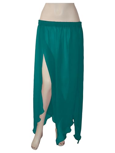 Indian Trendy 36" Long Women's Chiffon Panelled 4 Petal Skirt Tinkerbell Halloween Belly Dance3