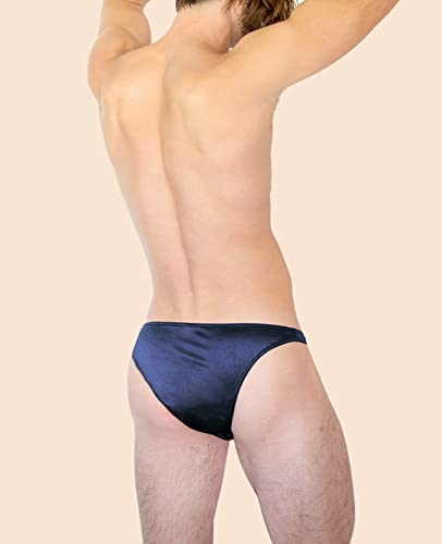 Mens Satin Bikini Briefs Panties Small To 3Xl Silky Sexy Mens Underwear Multi Pack (M, Galaxy) #TOP3