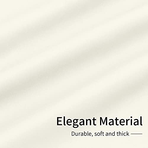 Image of Easy-Going Blackout Curtains for Bedroom, Solid Thermal Insulated Grommet and Noise Reduction Window Drapes, Room Darkening Curtains for Living Room, 2 Panels(42x63 in, Ivory)