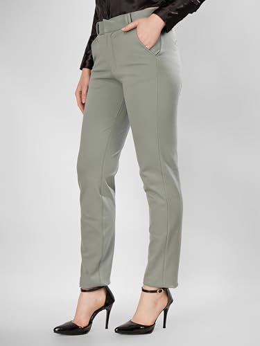 Image of modny Formal Trousers for Women Premium Polycotton, Regular Fit, Straight Pant for Girls | Ideal for Office, College & Professional Wear