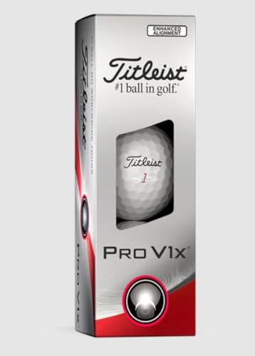 Titleist Pro V1x Golf Balls (White, 3pk, Enhanced Alignment) 1