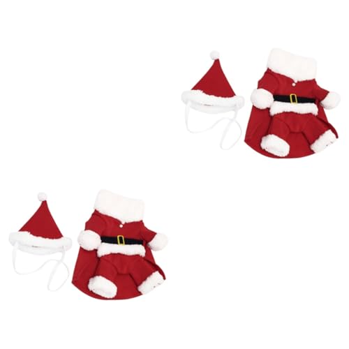 Robe pour chien et chiot : habit de Noël confortable 2 pièces et gilet d'hiver chaud anti-froid