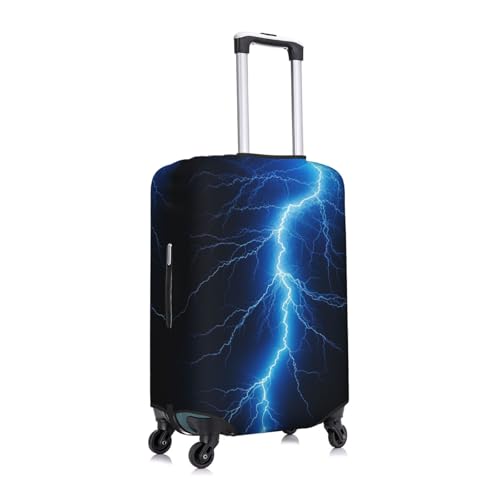 Travel Luggage Cover Fashion Suitcase Protector Blue Lightning Spandex Baggage Covers Washable Suitcase Covers Anti-Scratch Luggage Cover Protectors Fits 18-32 Inch Suitcases X-Large2