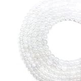 Qiwan Natural Round Loose Beads Jewelry Making DIY Bracelet Necklace Material 1 Strand 15 Inches (8mm, Smooth Surface White Onyx Agate)