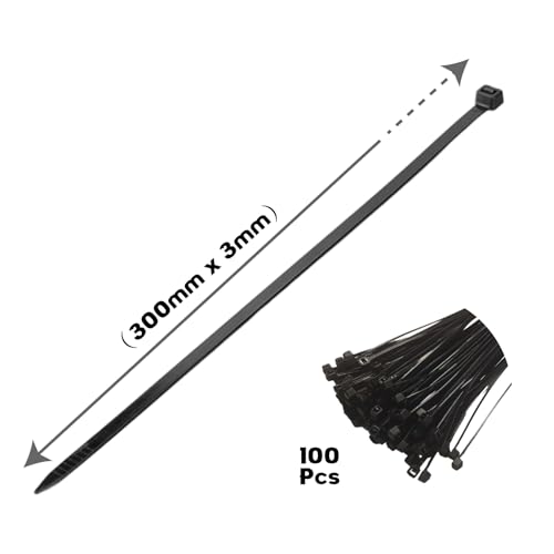 100 unidades de bridas resistentes de 12 pulgadas, nylon resistente a UV con diseño auto-bloqueante para cables, jardín, hogar, oficina y embalaje interior y exterior. miniatura 2