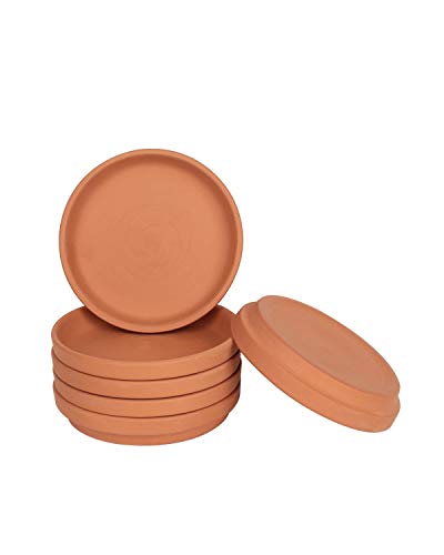 Produktbild von POPETPOP 2stücke Keramik Blumentopf-untersetzer Rund Pflanzenteller Pflanzkübel Tropfschale Wasserschale Stabile Drainage Für Zimmer Gartenpflanzen
