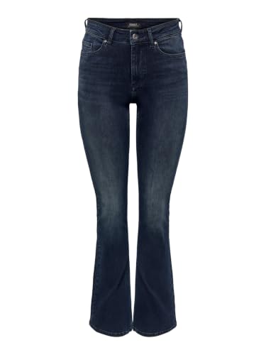 Image of ONLY Flare Fit Ankle Length Cotton Womens Jeans (S22ON15233833-P)