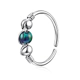 Uni-J Nose Rings Hoop 316L Stainless Steel Cartilage Nose Hoop for Women Helix Earring(Green 8mm)