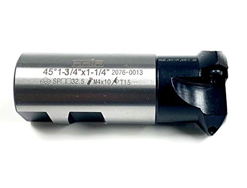 Image of HHIP 2076-0013 45 Degree 3-Insert Indexable Chambering End Mill, 1-3 /4 inch x 1-1 /4 inch Shank
