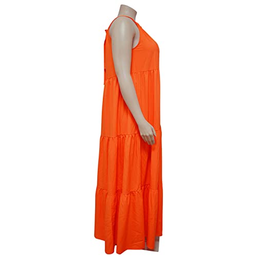 Robe décontractée grande taille dos nu au style trapèze fluide - 5