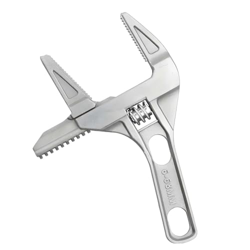 Suupii 1PC Adjustable Wrenches, Adjustable Spanner Force Easy to Use Ergonomically Design Large Adjustables Plumbing Tools, Plumbers Wrench Plumbing Spanner Applicable to for Bathroom Ect