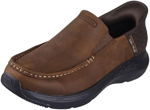Skechers Men's Slip-ins Relaxed Fit: Parson - Oswin, Dark Brown, Size 13 Medium