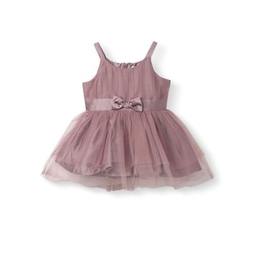 Image of Nautinati Baby Girls Fit & Flare Colourful Party Frock with Mesh & Sequins | Age 0-3 Years