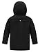 wantdo Boys & Girls Rain Jacket Lightweight Rain Coat Waterproof Windbreaker with Hood Black 6-7