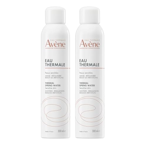 Avène Thermal Spring Water Spray 300ml Soothing Spray for Sensitive Skin Calming Mist Refresh Skin (Pack of 2)