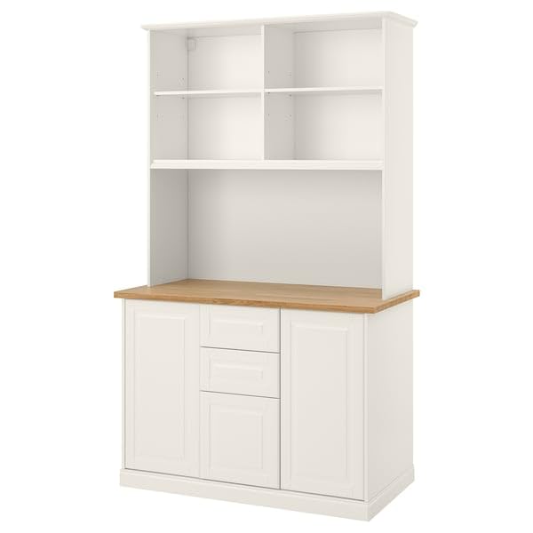 ÖNNERUP Angolo cottura, bianco sporco, 130x64x219 cm