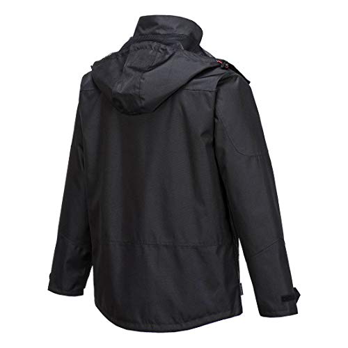 Portwest Outcoach Jacket Work Safety Protective Reflective Waterproof Coat, Large Black4