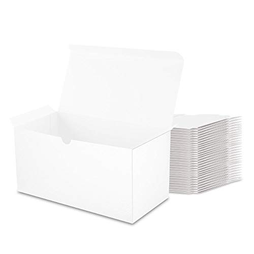MALICPLUS 30 Gift Boxes 9x4.5x4.5 Inches Premium Gift Boxes Bridesmaid Proposal Boxes, White Gift Boxes with Lids for Light Weight Gifts, Crafting, Cupcake Boxes,Grass Texture White