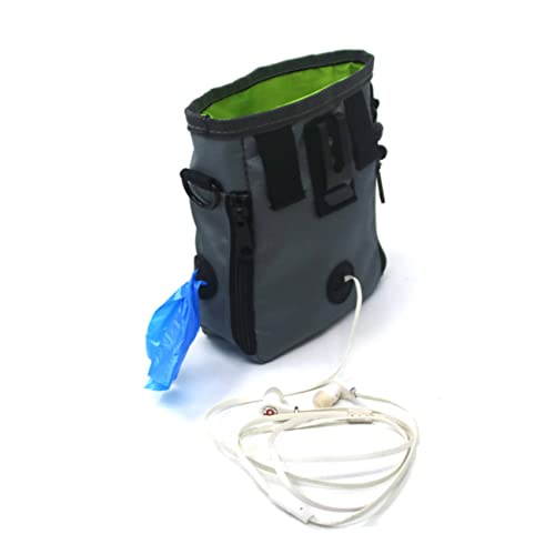 Mipcase Dog Snack Storage Bag Pet Training Waist Pouch Leakproof Design Easy to Use Pet Food Carrier for Outdoor Adventures Grey