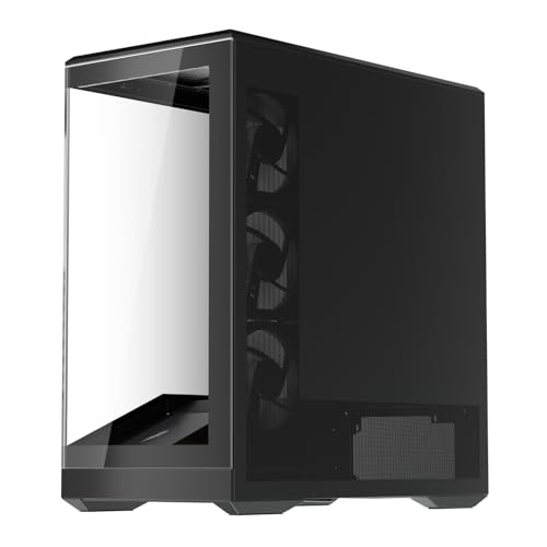 Gabinete para PC 1ST PLAYER GM7 ATX, Torre Media para Gaming con 4 Ventiladores ARGB PWM Preinstalados y Panel de Vidrio Templado, Negro miniatura 5