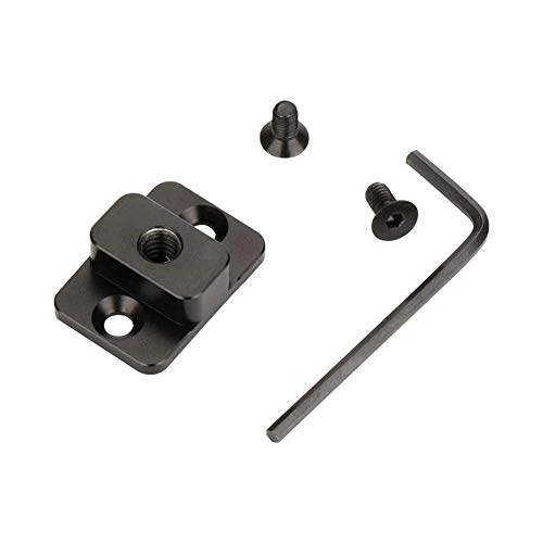 Image of SHOPEE Monitor Mount Holder Handheld Gimbal Al Alloy CNC Adapter Portable Extension 1 /4 Inch Screw External Monitor Plate Mount Compatible with Ronin S, Black