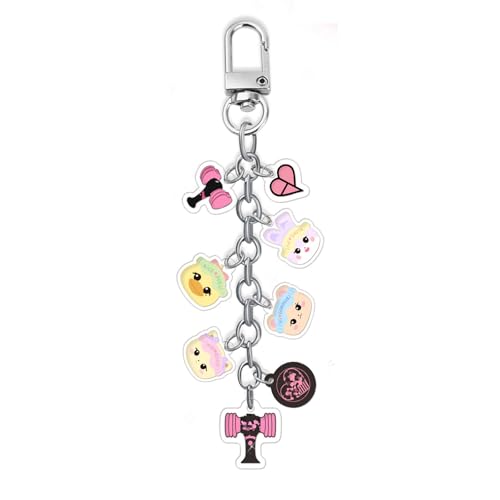 Kanfyyl Blackpiink Keychain Blackpiink Merch Creative Keyring Collectible Mini Keyring Ideal for Backpacks and Key Decorations