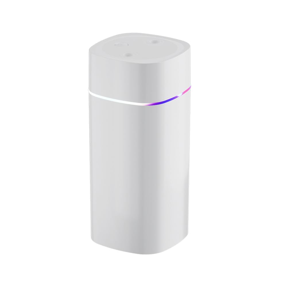 Humidificateur D'air USB 600 Ml - Double Sortie, Lumière Colorée, Silencieux, Arrêt Automatique