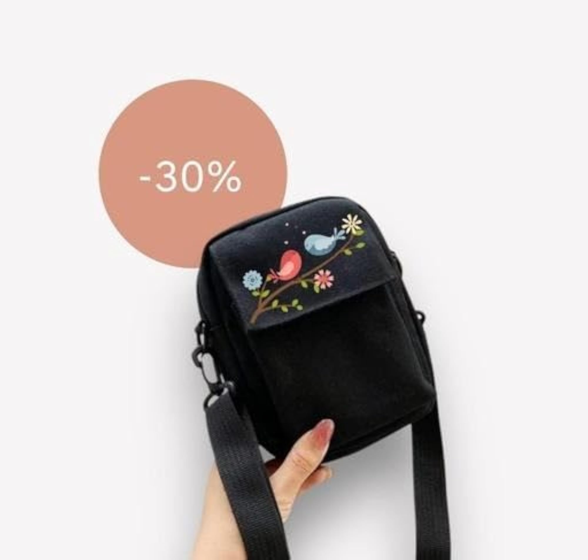 Stylish Canvas Sling Bag, Lightweight Messenger Bag for Travel