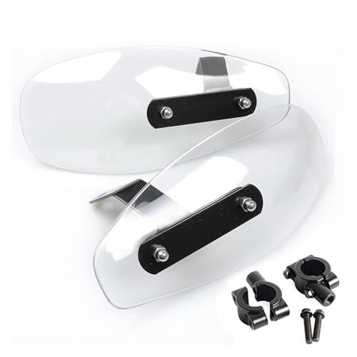 YUQUDGELKY Für Aprilia Für Mille RSV Für Tuono Acryl-Motorrad-Universalhandschutz Windschutz Motorradzubehör(SCHWARZ,1 Satz)