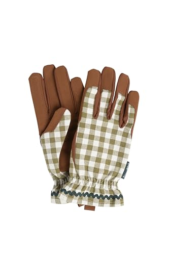 Burgon & Ball Colour Collection Gloves - Olive Check - Image 2