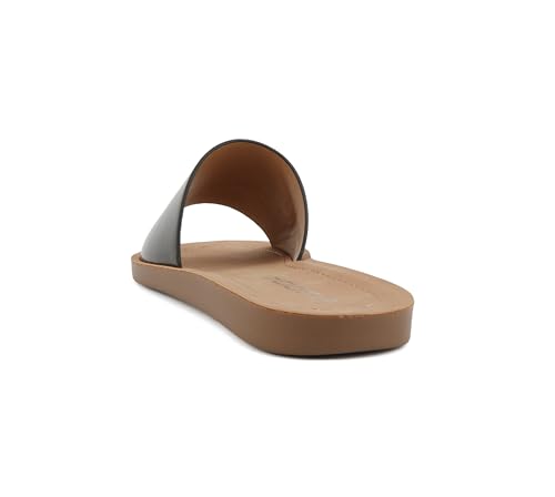 Image of Soda Shoes Efron-S Women Flip Flops Basic Plain Slippers Slip On Sandals Slides Casual Peep Toe Beach
