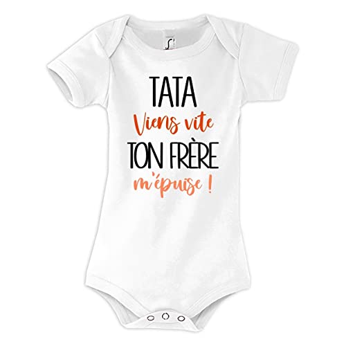 Body bébé humour Tata viens vite message drôle pour la famille