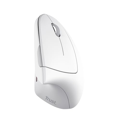 Verto Mouse Verticale Wireless, Mouse Ergonomico senza Filo, Ridurre la Tensione del Braccio e del Polso, 800-1600 DPI, 6 Pulsanti, PC, Computer, Portatile, Mac, Batterie Incluse - Bianco - Mouse gaming - Immagine 12