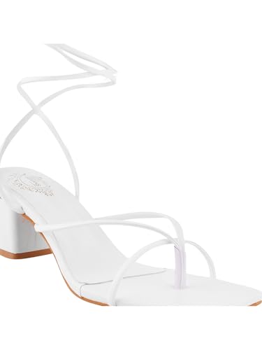 Image of Shoetopia Elegant Block Heel Sandals with Gladiator Detail | Chic Lace-Up Straps | Comfortable Summer Footwear for Women