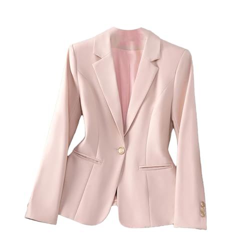 Office Lady Blazers - Chaqueta elegante de manga larga con un botón para mujer, abrigo de talla grande, Pnnrk, XL