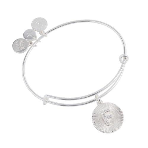 Image of Alex and Ani Initial I Pave Starburst Texture Bangle