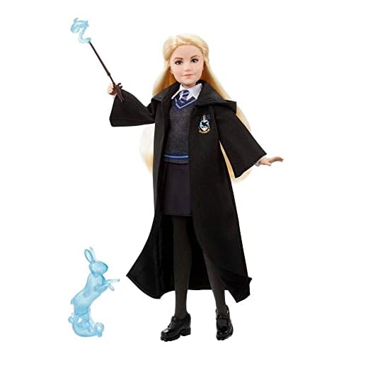 Mattel Harry Potter Luna Lovegood y su patronus Muñeca articulado con capa, varita y accesorios, juguete +6 años (HLP96)