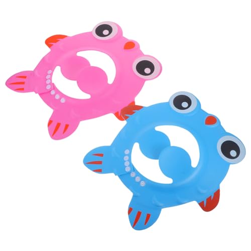 Genérico 2 Piezas gorro de ducha de bebé sombrero con visera de escudo de baño champú Hundir gorro de baño para bebés gorro de baño práctico escudo para lavar el cabello del bebé Eva