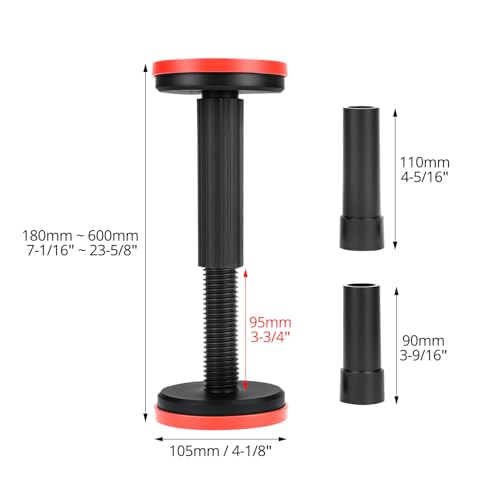 Support de levage d'armoire télescopique QWORK avec cric de sol réglable