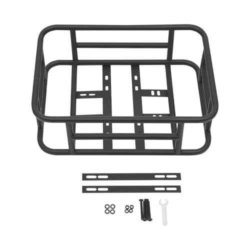 Donened - Fahrradkorb, Fahrrad Gepäckträger Korb, Hinten Fahrradkorb, für Meisten Fahrräder mit Gepäckträger, Schwarz (45.5x32.5x15cm)