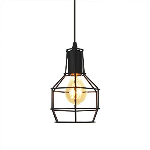 Lámparas Colgantes de estilo industrial negro para resolver la falta de luz decorativa en dormitorios 6