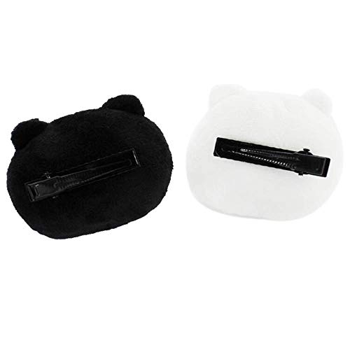 Lanrena Monokuma Hair Clips Anime Enoshima Junko Cosplay Accessories Black White Bear Hairpin #TOP1