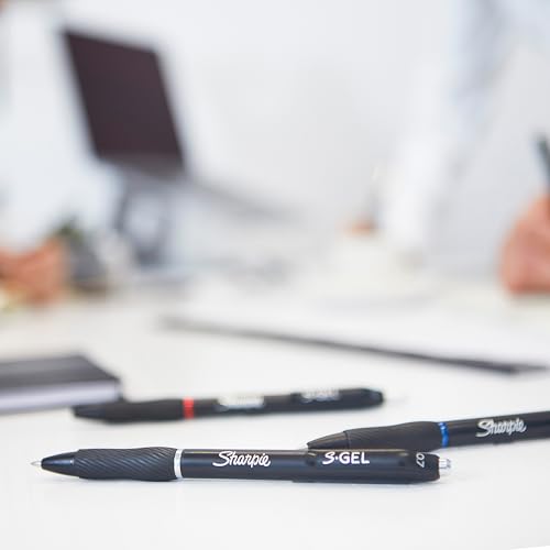 Sharpie S-Gel Pens - Medium Point 0.7mm, Black, Red, Blue - 3 Pack - Image 6