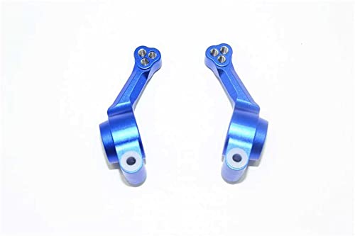 GPM for TRAXXAS-1/10 RUSTLER 4X4 VXL-67076-4 Aluminum Rear Knuckle ARM -2PC Set (Blue)