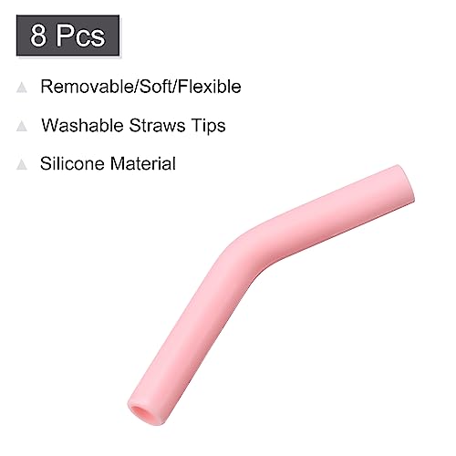 8 piezas puntas de silicona para pitillos, rosa claro miniatura 3