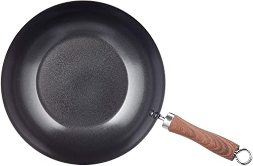 WECOOK-Carbono-Wok-Induccion-24-cm-Antiadherente-QUANTANIUM-Ecologico-3-Capas-sin-PFOA-Acero-al-Carbono-Mango-Imitacion-Madera-Apta-Todas-las-Cocinas-Vitroceramica-Gas