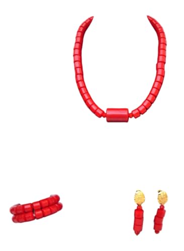 Pulsera y collar de coral Edo Igbo infantil como regalo para bodas nigerianas